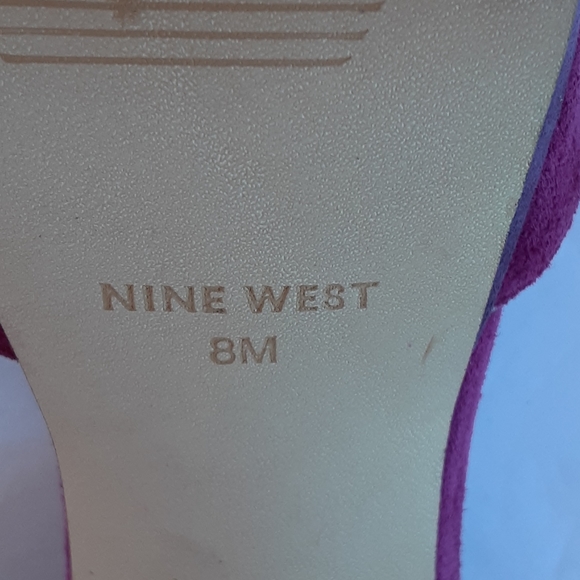 Nine West Pink Purple Faux Suede Platform … - Picture 7 of 7